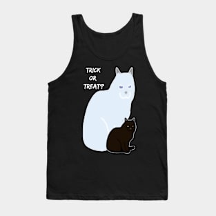 Ghost Cat's Halloween Trick or Treating Tank Top